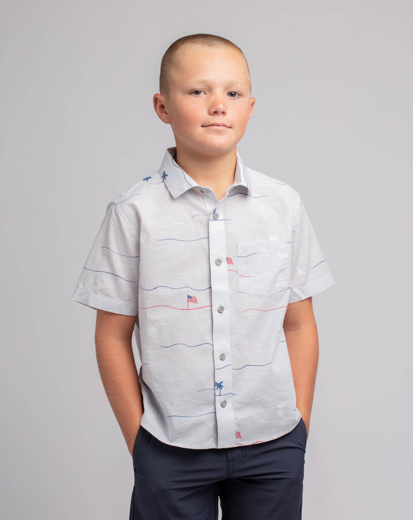 Star Spangled Banner Youth Button-Up