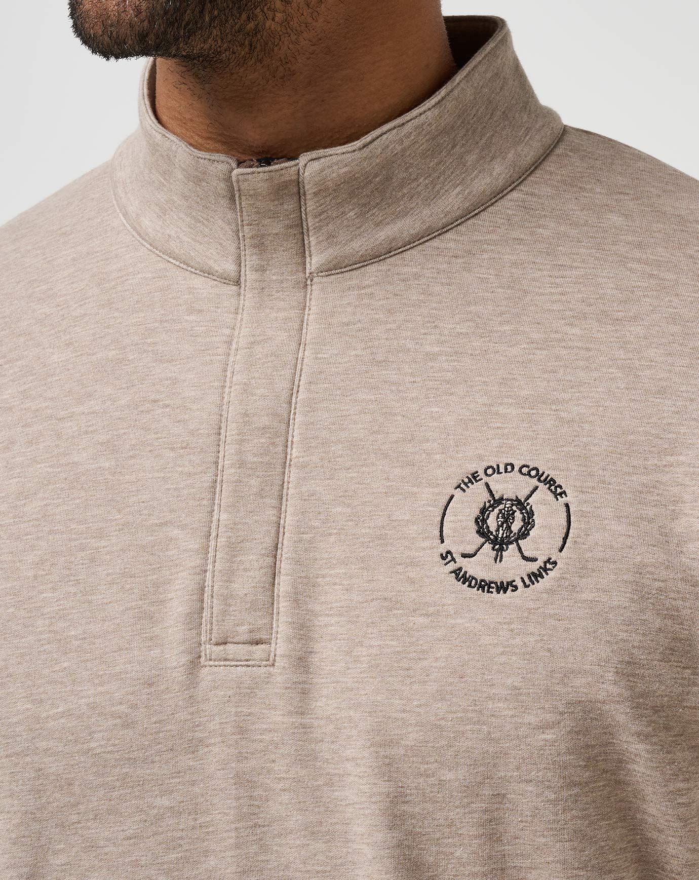St Andrews Shadow Check Quarter Zip