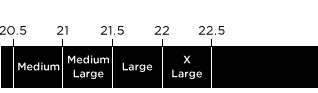 mens cadet golf gloves size chart image