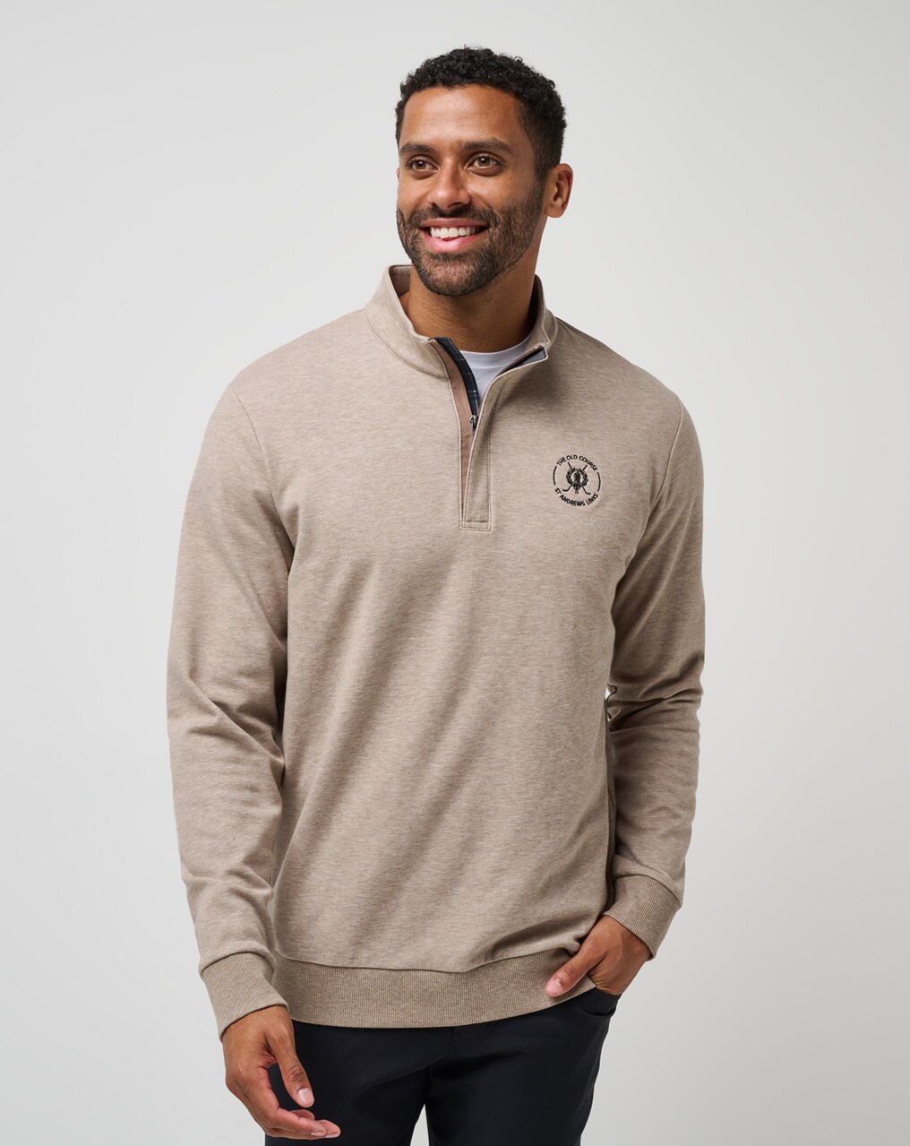 ST ANDREWS SHADOW CHECK QUARTER ZIP 1