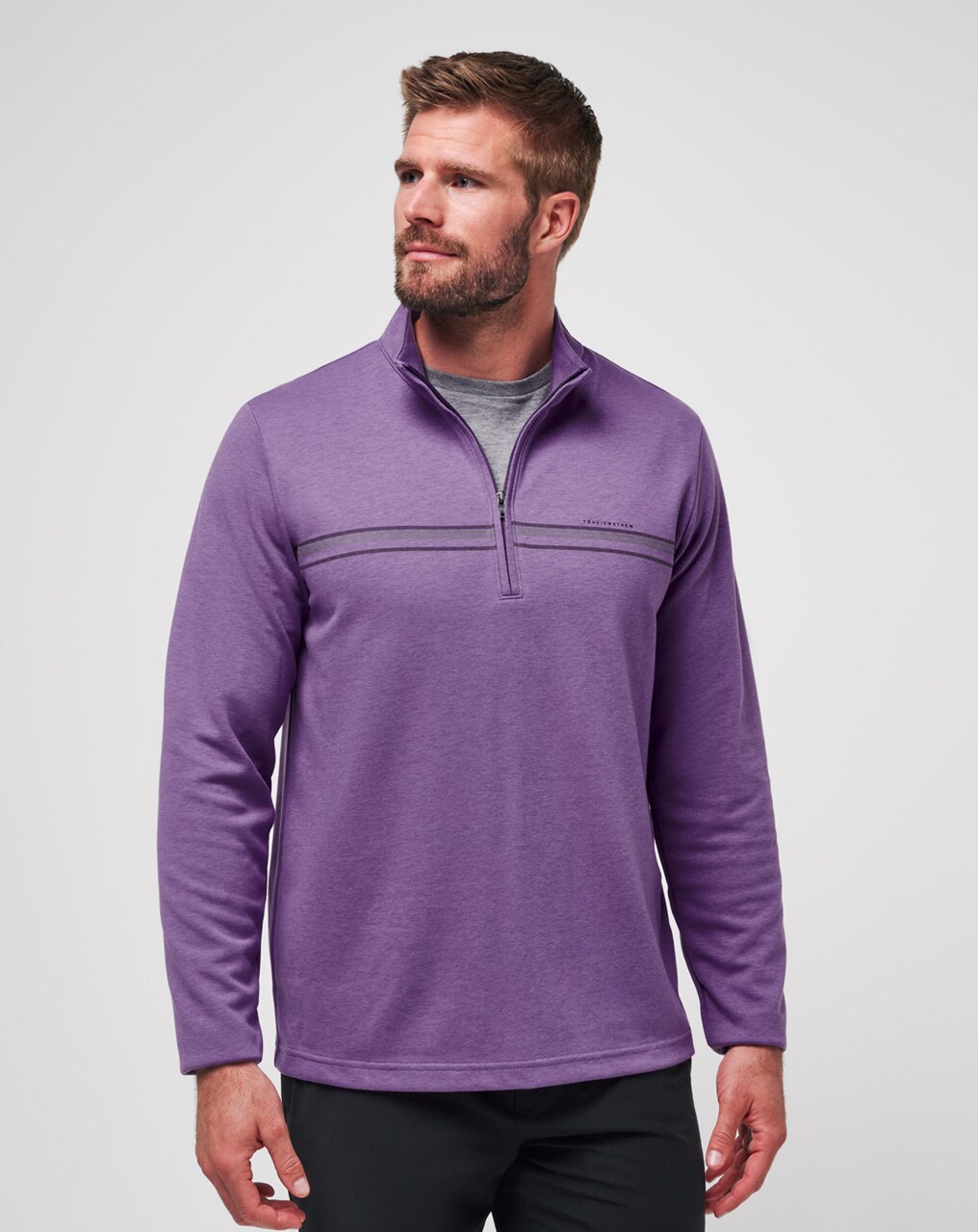 UPGRADED QUARTER ZIP CHEST STRIPE 1