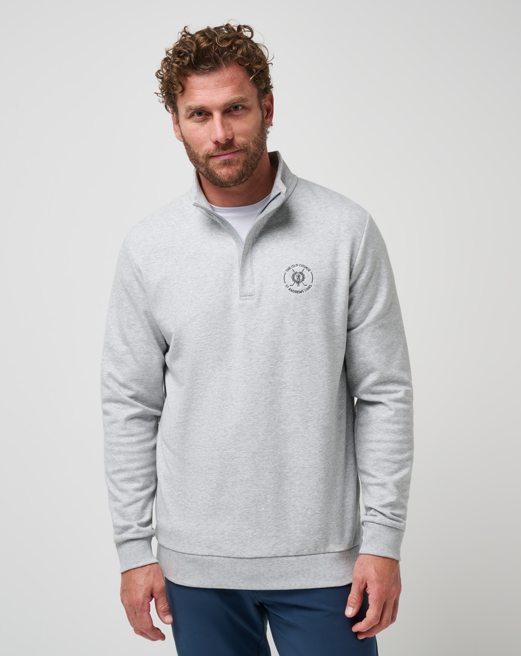 ST ANDREWS LINKS SHADOW CHECK QUARTER ZIP 1