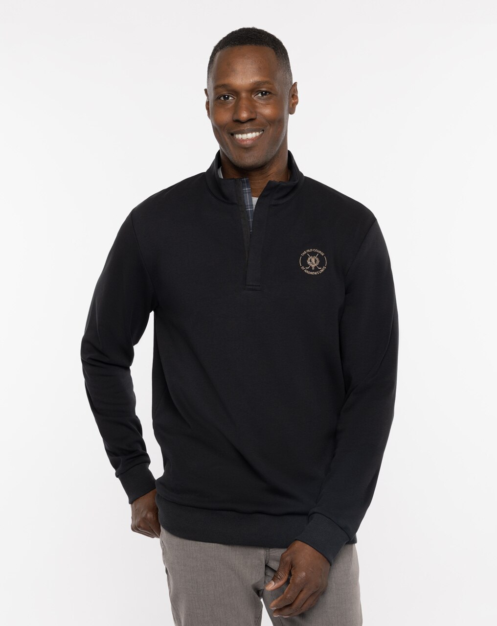 ST ANDREWS LINKS SHADOW CHECK QUARTER ZIP 1