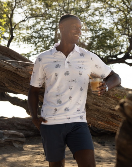 ISLAND PARADISE AOP POLO SHIRT Image Thumbnail 2