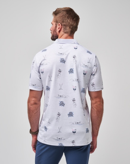 ISLAND PARADISE AOP POLO SHIRT Image Thumbnail 4