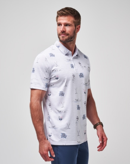 ISLAND PARADISE AOP POLO SHIRT Image Thumbnail 3