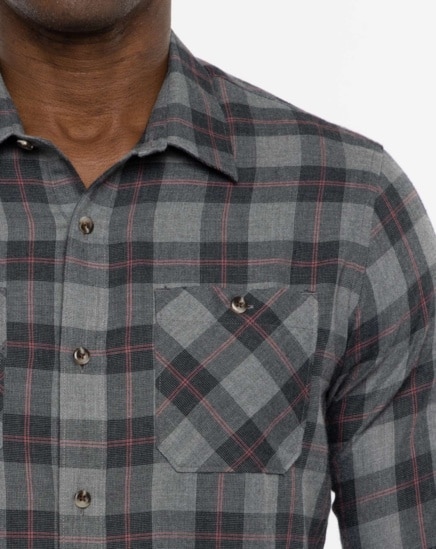 CLOUD FLANNEL PLAID BUTTON-UP Image Thumbnail 4