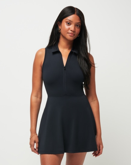 WOMENS MOVEKNIT SL ZIP DRESS Image Thumbnail 1