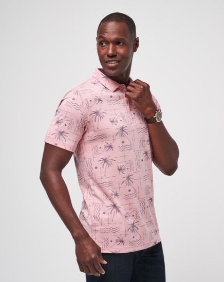 COCONUT PALM AOP POLO SHIRT Image Thumbnail 3