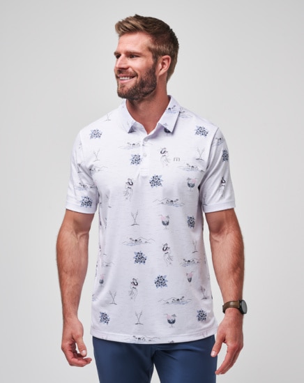 ISLAND PARADISE AOP POLO SHIRT Image Thumbnail 1